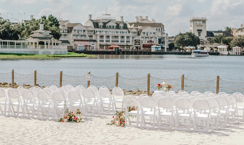 Disney beach wedding new arrivals