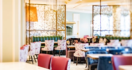 A dining room in Cítricos at Disney’s Grand Floridian Resort & Spa