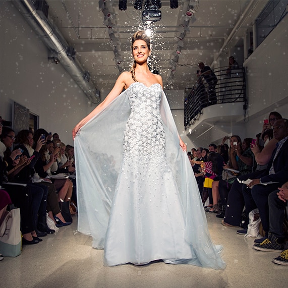 elsa inspired wedding dress