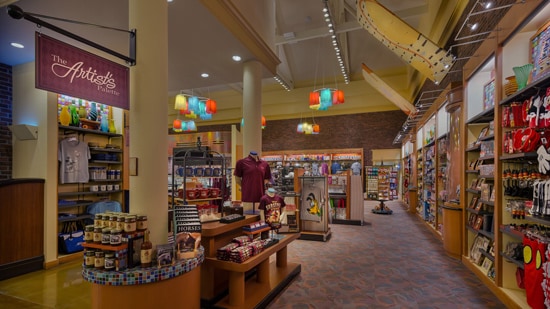 A convenience store with a sign that read The Artist's Palate