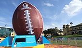 Large statue of a football at ESPN Wide World of Sports Complex